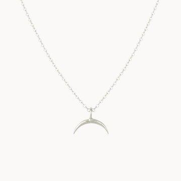 Silver Dainty Eclipse Pendant Necklace
