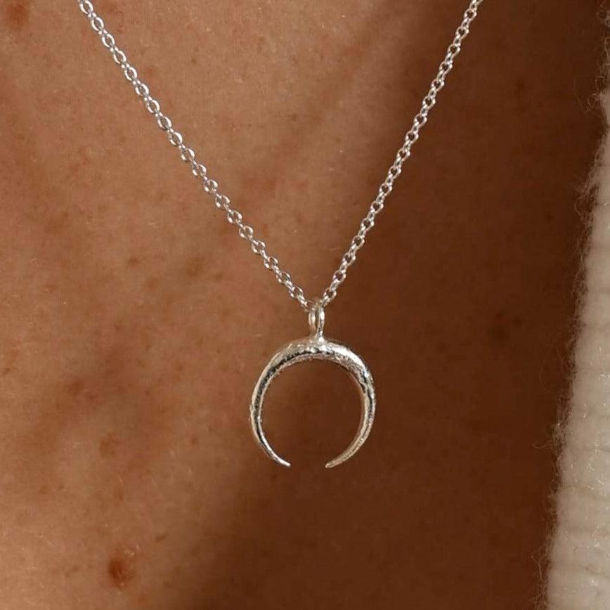 Silver Eclipse Pendant Necklace