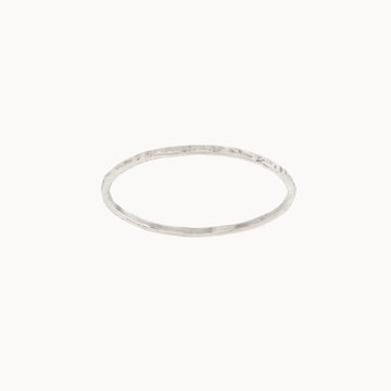 Silver Hammered Stacking Ring