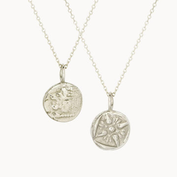 Silver Little Lion Reversible Pendant Necklace