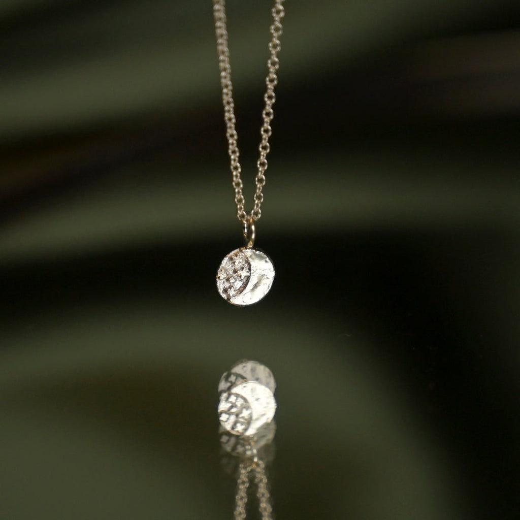 Silver Mini Moonlight Pendant Necklace