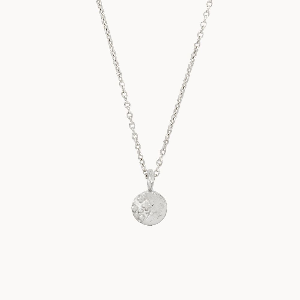 Silver Mini Moonlight Pendant Necklace