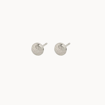 Silver Pebble Stud Earrings