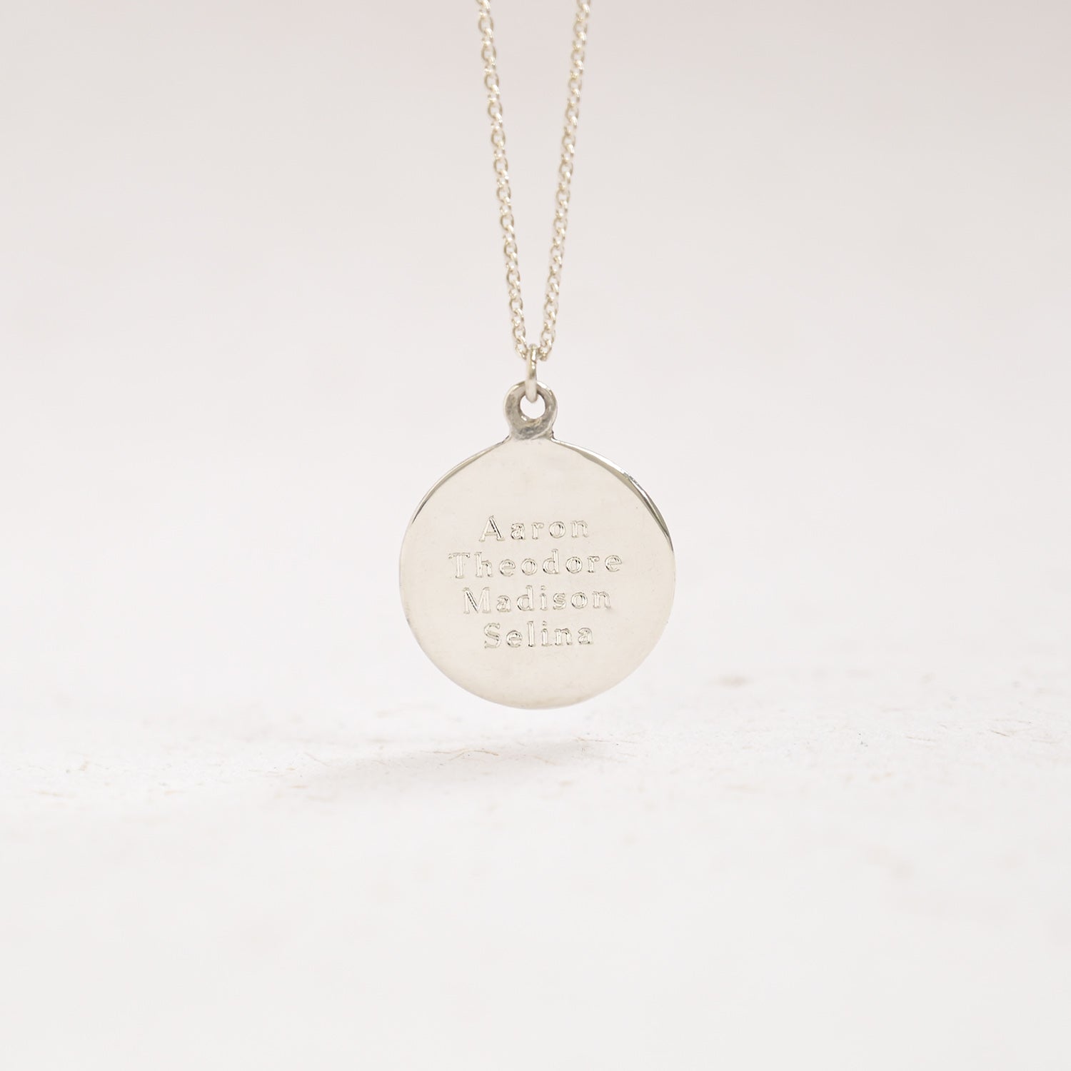 Silver Personalised Saint Christopher Medallion Necklace