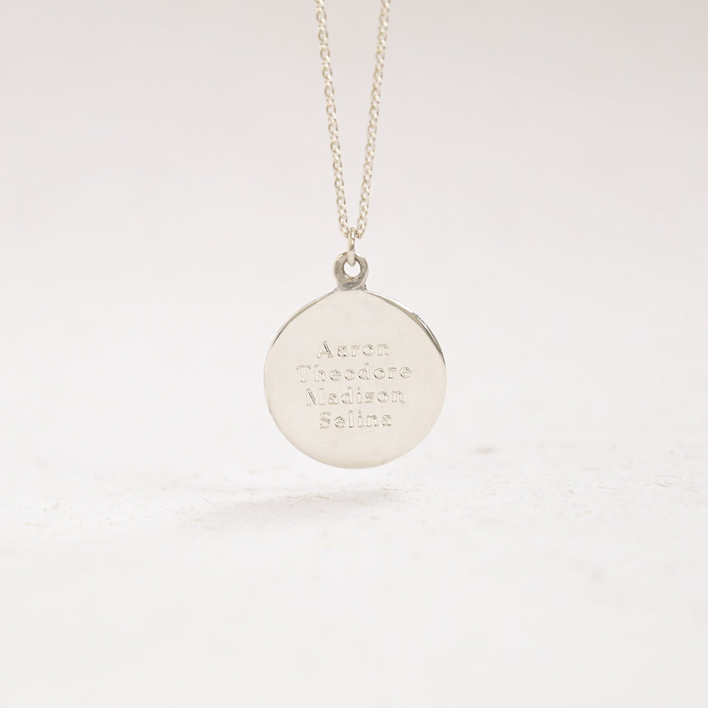 Silver Personalised Saint Christopher Medallion Necklace