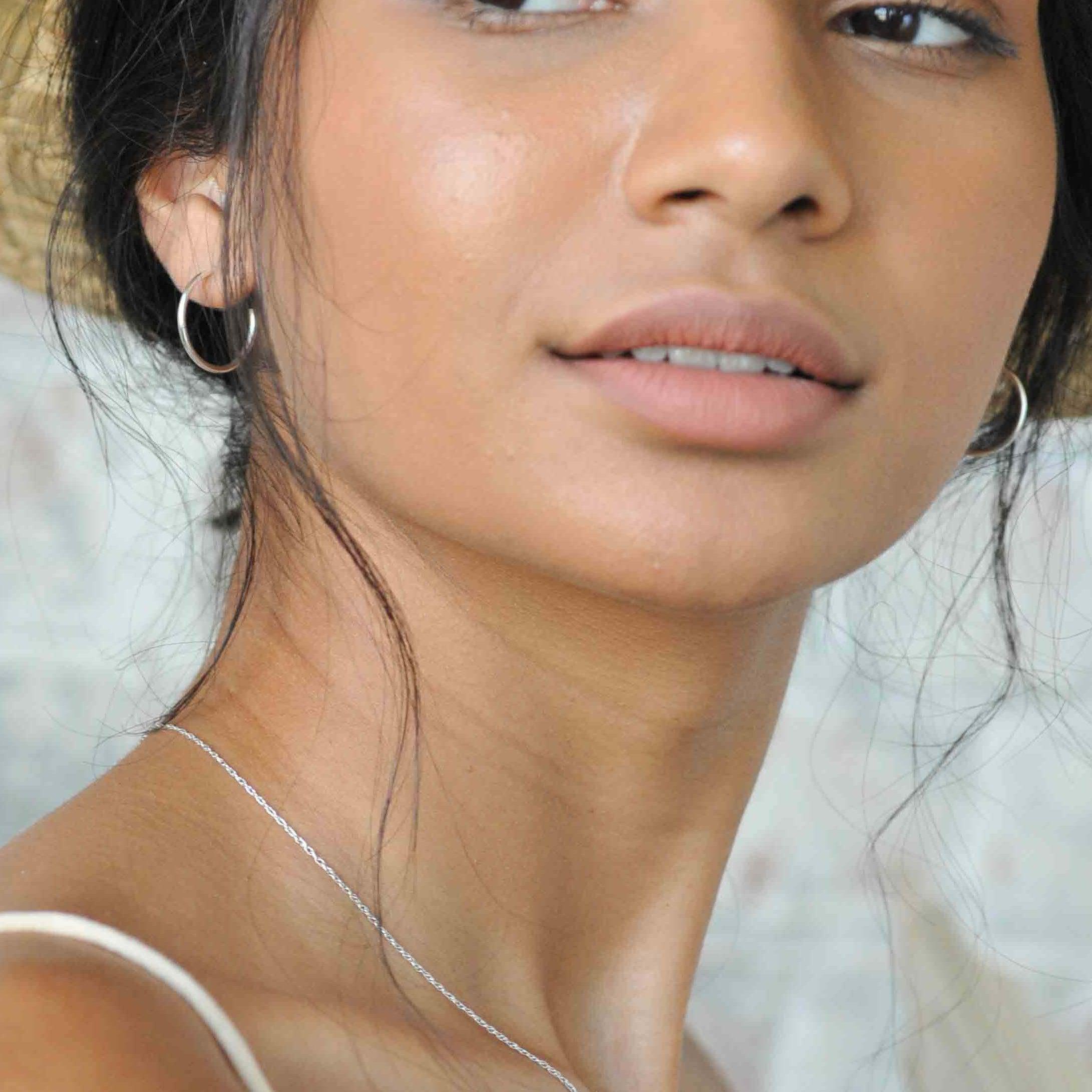 Silver Small Delicate Hoop Earrings