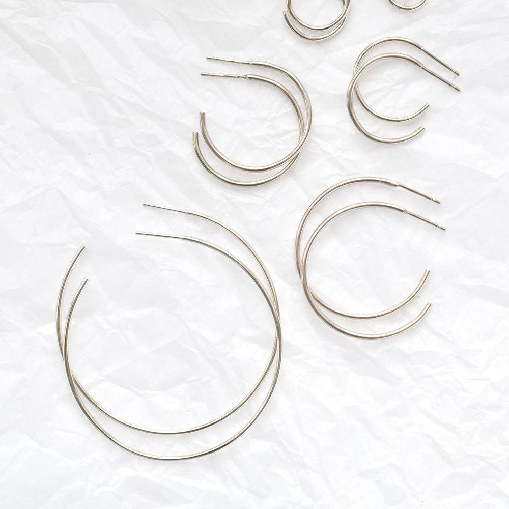 Silver Small Delicate Hoop Earrings