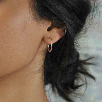 Silver Small Delicate Hoop Earrings