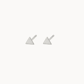 Silver Small Triangle Studs