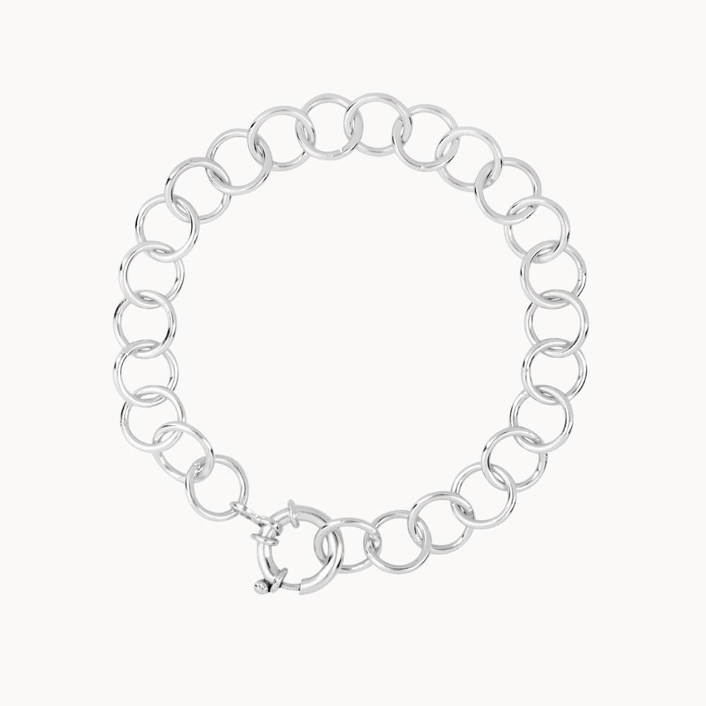 Silver Statement Connected Link Bracelet