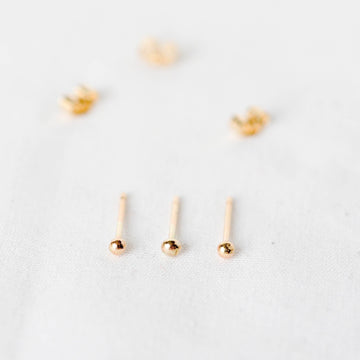 Solid Gold Sensitive Ears Tiny Studs